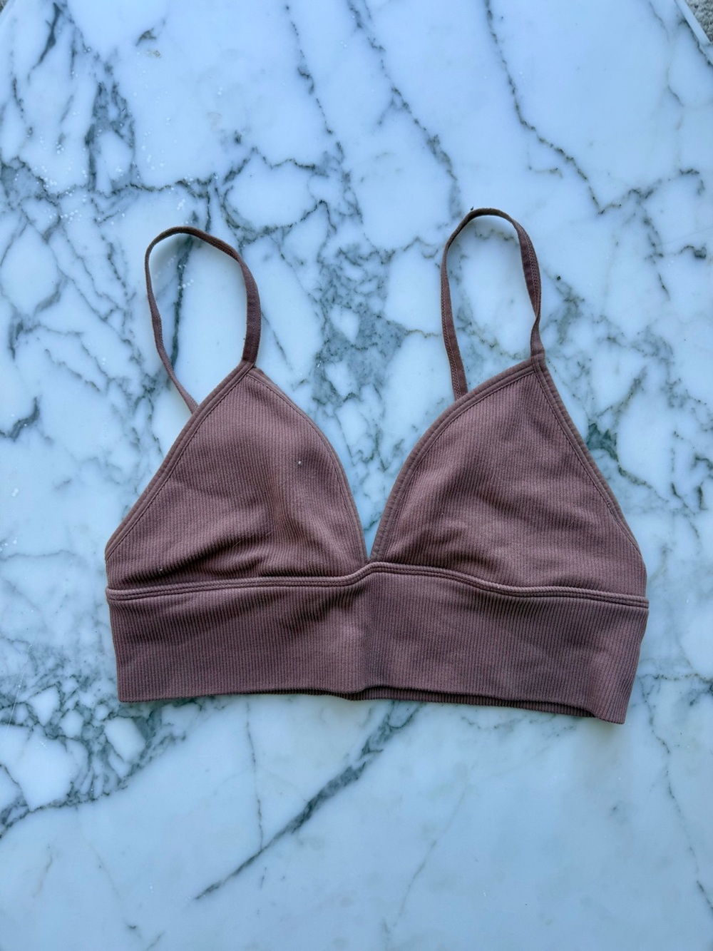 A&F Everyday Ribbed Bralette - Muave